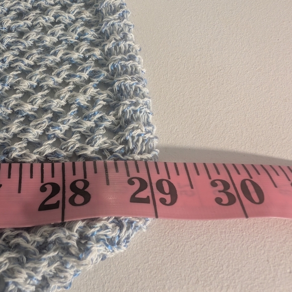 We The Free Blue and White Crochet Top Size M - Picture 8 of 9